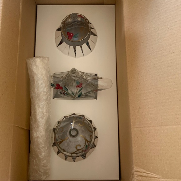 NEW Princess House Christmas Oil Lamps Set of 3 Tree, Bell & Star #6475 - Picture 8 of 8